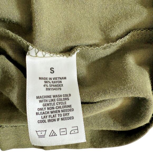 Aeropostale Seriously Soft Long Sleeve Tomboy Tee Olive Pink SMALL NWT - Picture 4 of 6